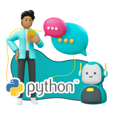 Умный чат-бот на Python - КИБЕРшкола программирования для детей, компьютерные курсы для школьников, начинающих и подростков - KIBERone г. Северное Медведково
