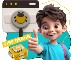 Тестирование & Vibe Debug. Охотники за багами - КИБЕРшкола программирования для детей, компьютерные курсы для школьников, начинающих и подростков - KIBERone г. Северное Медведково